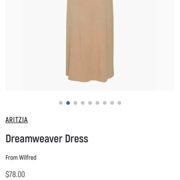 Aritzia Dreamweaver Dress (Brand New with tag - Size Small - Gold Camel) - Picture 3 of 3